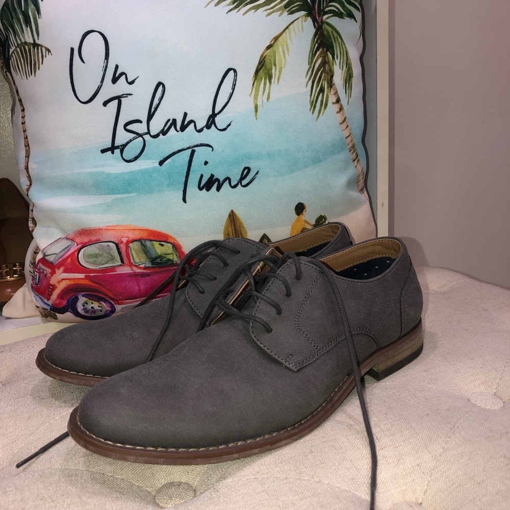 Hawker Rye Grey Suede Oxford Shoes Size 9 Excellent Condition - Picture 1 of 8